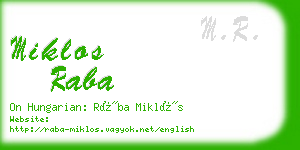 miklos raba business card